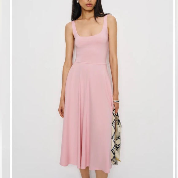 Rou Knit Midi Dress XS Babygirl Pink Reformation - Picture 2 of 4
